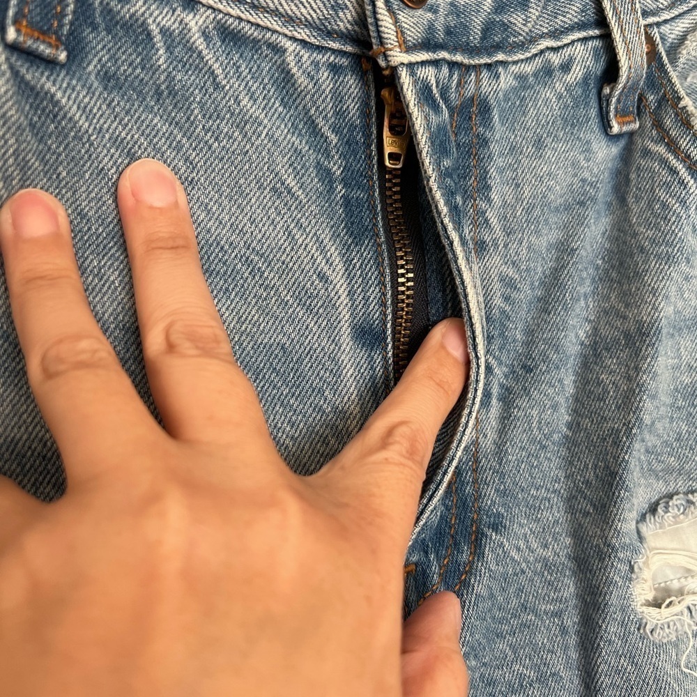 Levi’s Blue Distressed baggy dad Jeans size 25 - Picture 4 of 13